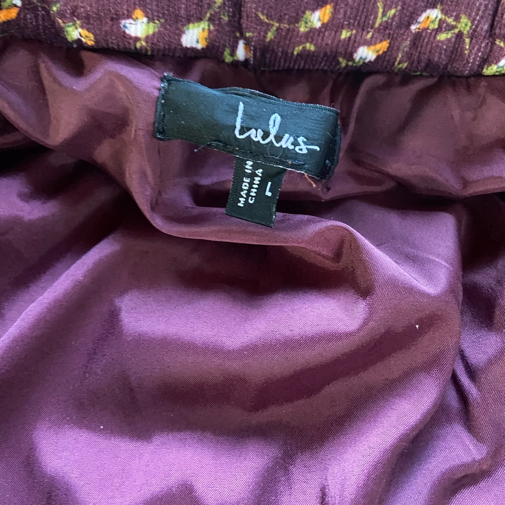 Lulus Burgundy Floral Quilted Puffer Jacket Women’s L EUC 🩷 - Picture 6 of 10